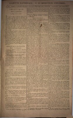 Gazette nationale, ou le moniteur universel (Le moniteur universel) Samstag 9. November 1793