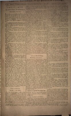 Gazette nationale, ou le moniteur universel (Le moniteur universel) Dienstag 12. November 1793