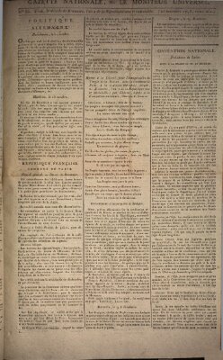 Gazette nationale, ou le moniteur universel (Le moniteur universel) Freitag 15. November 1793