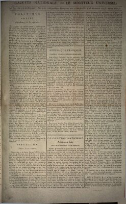 Gazette nationale, ou le moniteur universel (Le moniteur universel) Freitag 15. November 1793