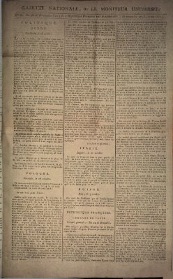 Gazette nationale, ou le moniteur universel (Le moniteur universel) Samstag 16. November 1793