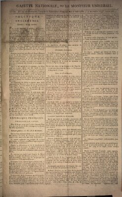 Gazette nationale, ou le moniteur universel (Le moniteur universel) Sonntag 17. November 1793