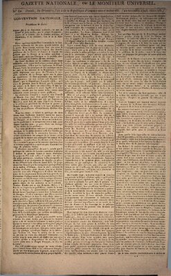 Gazette nationale, ou le moniteur universel (Le moniteur universel) Mittwoch 20. November 1793