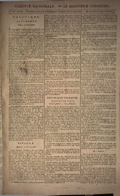 Gazette nationale, ou le moniteur universel (Le moniteur universel) Donnerstag 28. November 1793