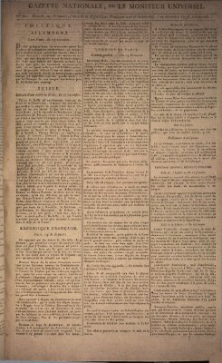 Gazette nationale, ou le moniteur universel (Le moniteur universel) Dienstag 10. Dezember 1793