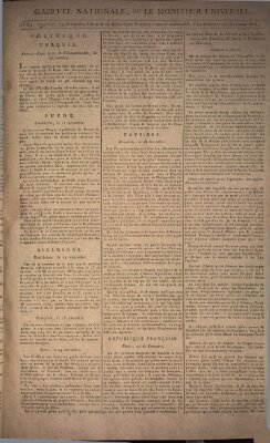 Gazette nationale, ou le moniteur universel (Le moniteur universel) Samstag 14. Dezember 1793