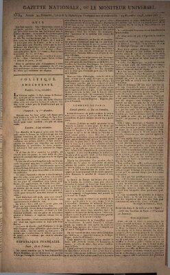 Gazette nationale, ou le moniteur universel (Le moniteur universel) Donnerstag 19. Dezember 1793