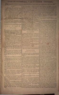 Gazette nationale, ou le moniteur universel (Le moniteur universel) Mittwoch 25. Dezember 1793