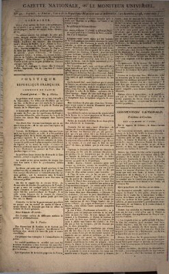 Gazette nationale, ou le moniteur universel (Le moniteur universel) Freitag 27. Dezember 1793