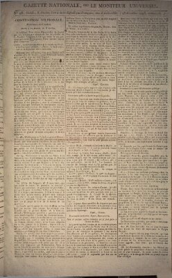 Gazette nationale, ou le moniteur universel (Le moniteur universel) Samstag 28. Dezember 1793