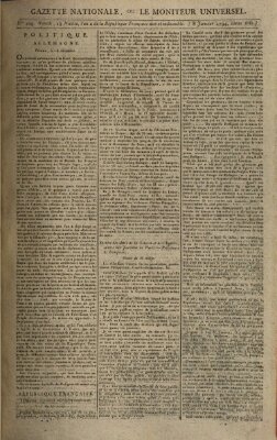 Gazette nationale, ou le moniteur universel (Le moniteur universel) Mittwoch 8. Januar 1794