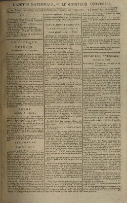 Gazette nationale, ou le moniteur universel (Le moniteur universel) Donnerstag 9. Januar 1794