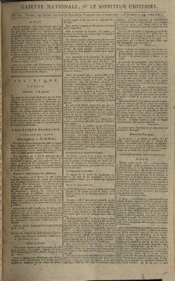 Gazette nationale, ou le moniteur universel (Le moniteur universel) Samstag 18. Januar 1794