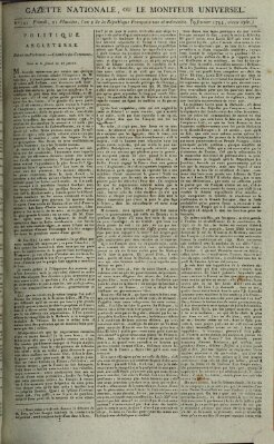 Gazette nationale, ou le moniteur universel (Le moniteur universel) Sonntag 9. Februar 1794