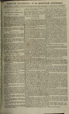 Gazette nationale, ou le moniteur universel (Le moniteur universel) Montag 10. Februar 1794