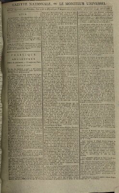 Gazette nationale, ou le moniteur universel (Le moniteur universel) Donnerstag 13. Februar 1794