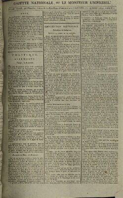 Gazette nationale, ou le moniteur universel (Le moniteur universel) Freitag 14. Februar 1794