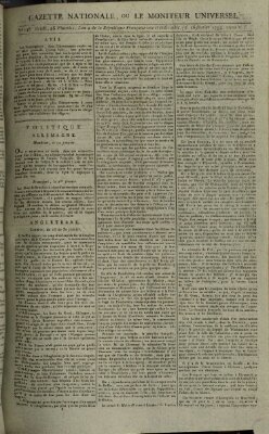 Gazette nationale, ou le moniteur universel (Le moniteur universel) Sonntag 16. Februar 1794