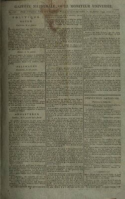 Gazette nationale, ou le moniteur universel (Le moniteur universel) Freitag 21. Februar 1794