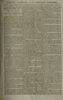 Gazette nationale, ou le moniteur universel (Le moniteur universel) Montag 24. Februar 1794