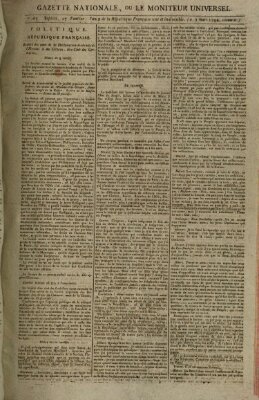 Gazette nationale, ou le moniteur universel (Le moniteur universel) Freitag 7. März 1794