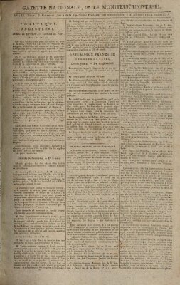 Gazette nationale, ou le moniteur universel (Le moniteur universel) Sonntag 23. März 1794