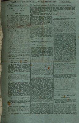 Gazette nationale, ou le moniteur universel (Le moniteur universel) Samstag 29. März 1794