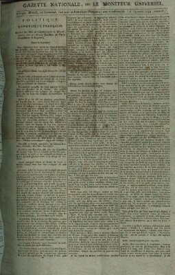 Gazette nationale, ou le moniteur universel (Le moniteur universel) Sonntag 30. März 1794