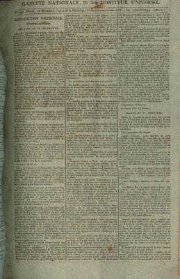 Gazette nationale, ou le moniteur universel (Le moniteur universel) Dienstag 1. April 1794