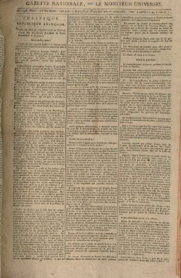 Gazette nationale, ou le moniteur universel (Le moniteur universel) Mittwoch 2. April 1794