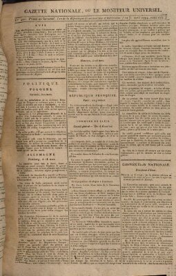 Gazette nationale, ou le moniteur universel (Le moniteur universel) Donnerstag 10. April 1794