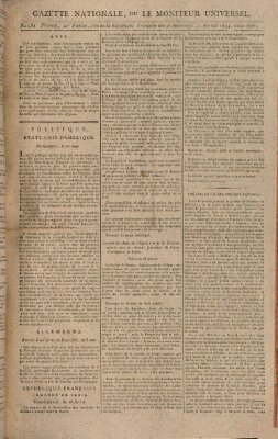 Gazette nationale, ou le moniteur universel (Le moniteur universel) Samstag 10. Mai 1794