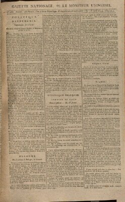 Gazette nationale, ou le moniteur universel (Le moniteur universel) Donnerstag 15. Mai 1794