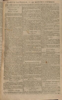 Gazette nationale, ou le moniteur universel (Le moniteur universel) Donnerstag 22. Mai 1794