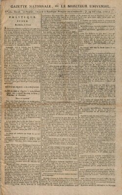 Gazette nationale, ou le moniteur universel (Le moniteur universel) Donnerstag 29. Mai 1794