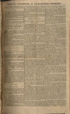 Gazette nationale, ou le moniteur universel (Le moniteur universel) Sonntag 22. Juni 1794