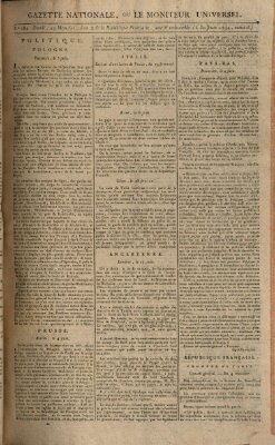 Gazette nationale, ou le moniteur universel (Le moniteur universel) Montag 30. Juni 1794