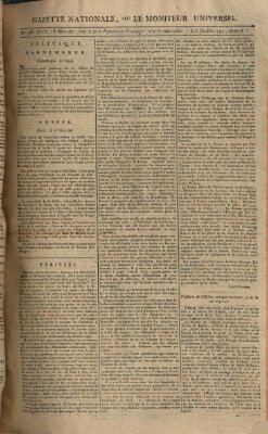 Gazette nationale, ou le moniteur universel (Le moniteur universel) Sonntag 6. Juli 1794