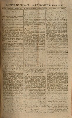 Gazette nationale, ou le moniteur universel (Le moniteur universel) Dienstag 8. Juli 1794