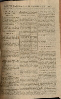 Gazette nationale, ou le moniteur universel (Le moniteur universel) Sonntag 13. Juli 1794