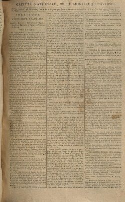 Gazette nationale, ou le moniteur universel (Le moniteur universel) Montag 14. Juli 1794