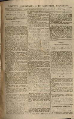 Gazette nationale, ou le moniteur universel (Le moniteur universel) Montag 21. Juli 1794