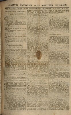 Gazette nationale, ou le moniteur universel (Le moniteur universel) Mittwoch 30. Juli 1794