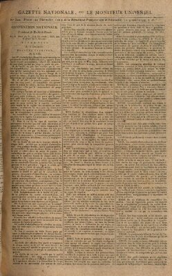 Gazette nationale, ou le moniteur universel (Le moniteur universel) Samstag 9. August 1794