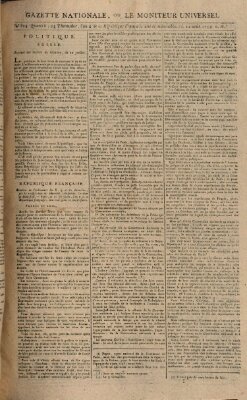 Gazette nationale, ou le moniteur universel (Le moniteur universel) Montag 11. August 1794