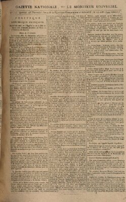 Gazette nationale, ou le moniteur universel (Le moniteur universel) Dienstag 12. August 1794