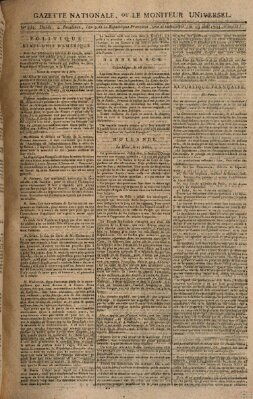 Gazette nationale, ou le moniteur universel (Le moniteur universel) Dienstag 19. August 1794