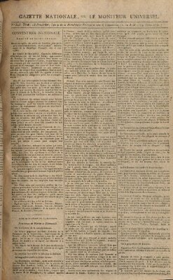 Gazette nationale, ou le moniteur universel (Le moniteur universel) Samstag 30. August 1794