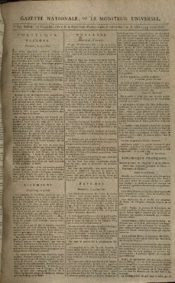 Gazette nationale, ou le moniteur universel (Le moniteur universel) Mittwoch 3. September 1794