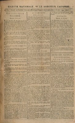 Gazette nationale, ou le moniteur universel (Le moniteur universel) Samstag 6. September 1794